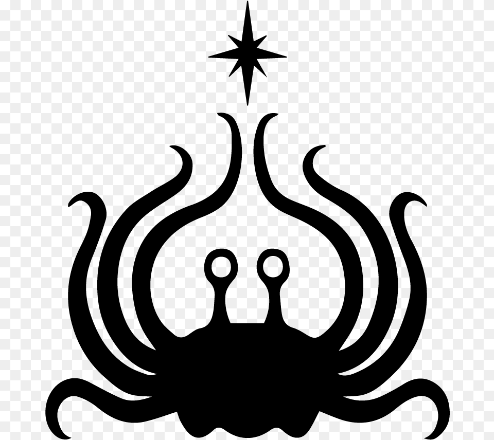 Flying Spaghetti Monster Logo, Gray Free Png
