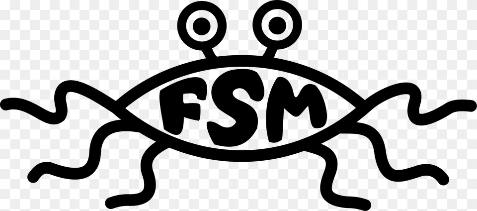 Flying Spaghetti Monster Logo, Stencil, Animal, Reptile, Snake Free Png Download
