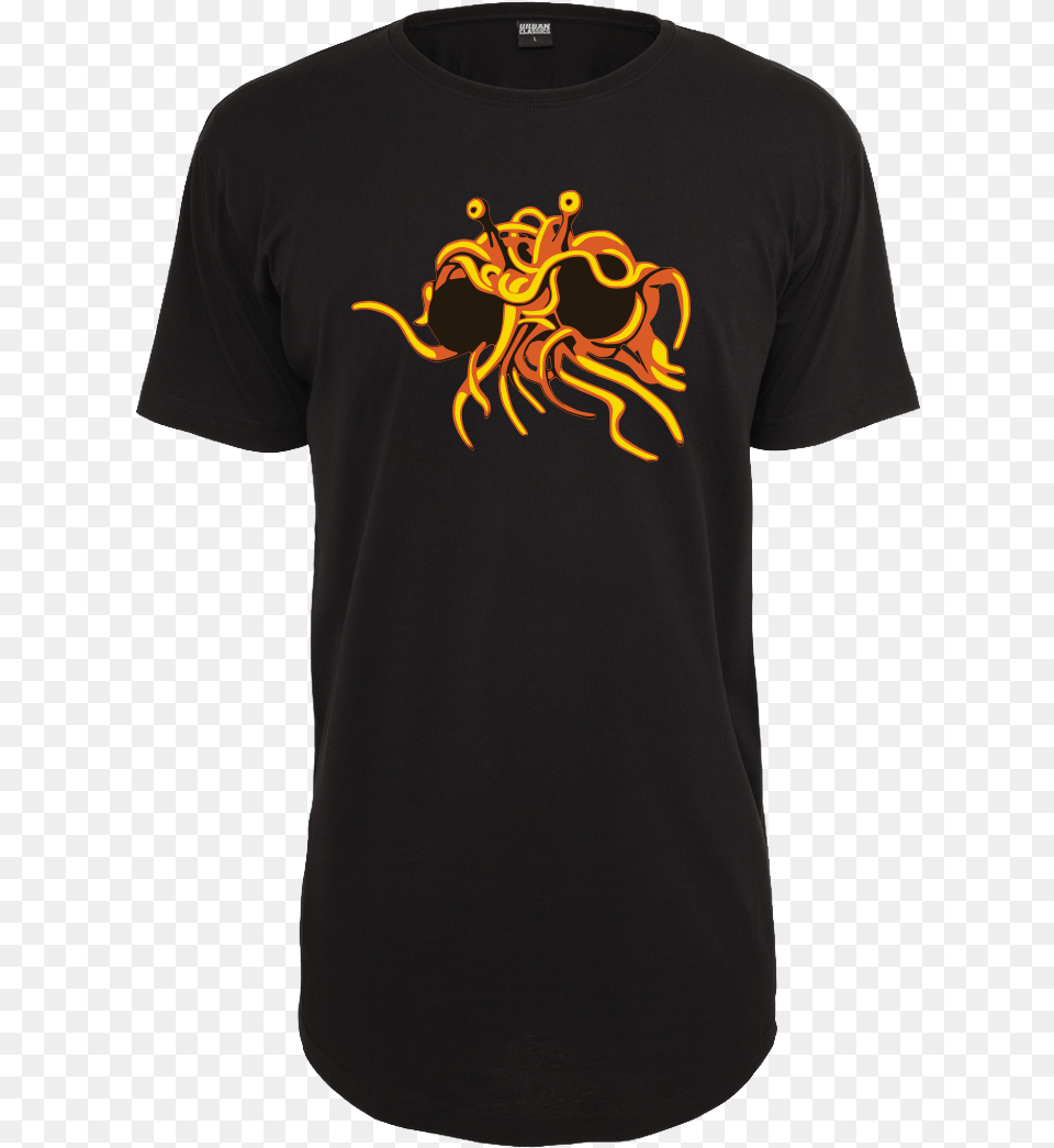Flying Spaghetti Monster T Shirt Urban Classics Long T Shirt, Clothing, T-shirt Free Transparent Png