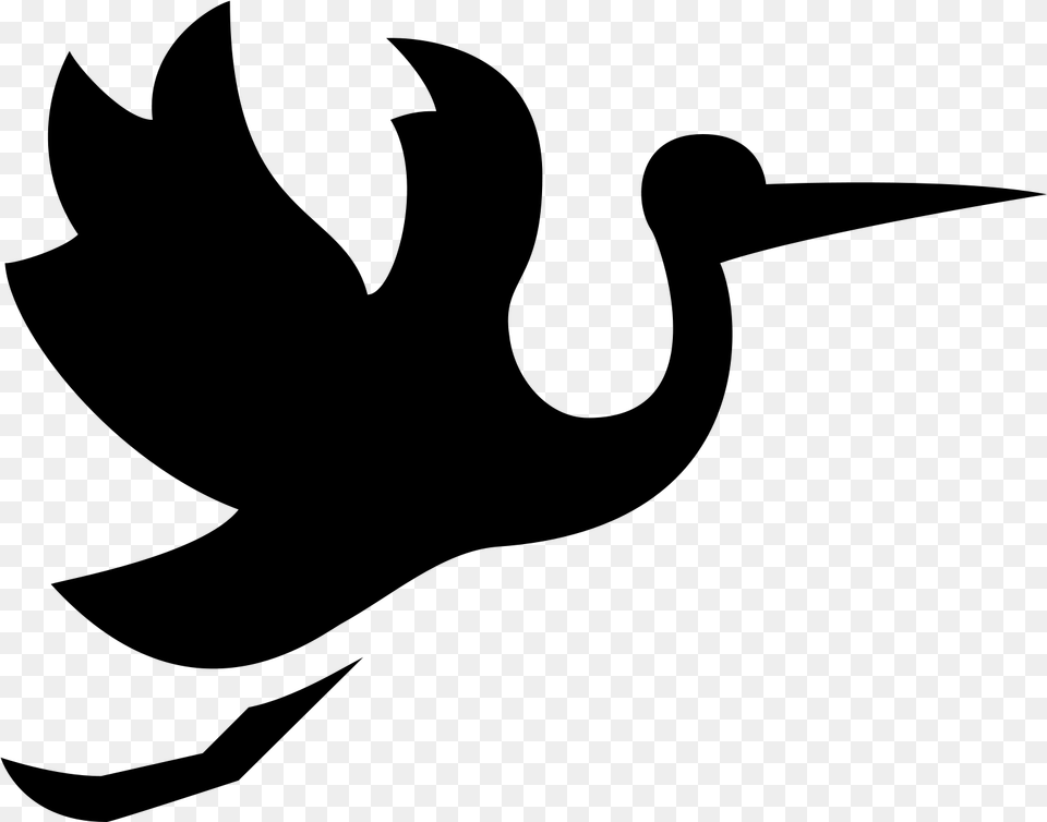 Flying Stork Icon Stork Symbol, Gray Png Image