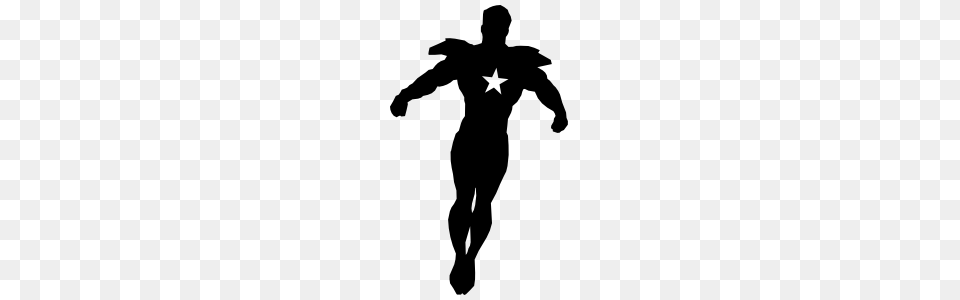 Flying Superhero Sticker, Silhouette, Stencil, Adult, Male Png