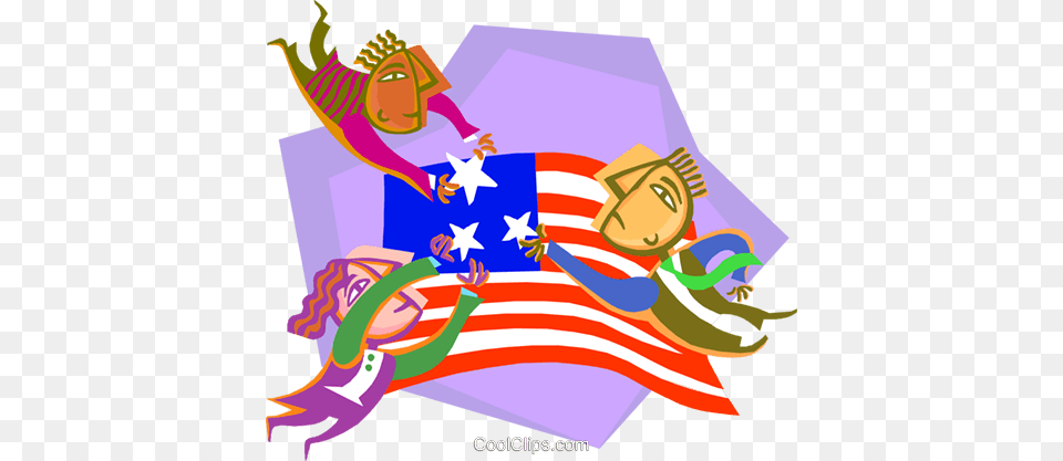 Flying The Stars And Stripes Royalty Vector Clip Art, American Flag, Flag Free Png Download