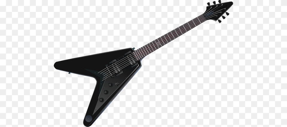 Flying V Black Guitar Clip Arts Download, Electric Guitar, Musical Instrument, Bass Guitar Png Image