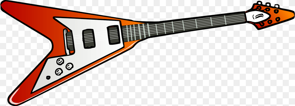 Flying V Guitar Clipart, Electric Guitar, Musical Instrument, Aircraft, Airplane Png