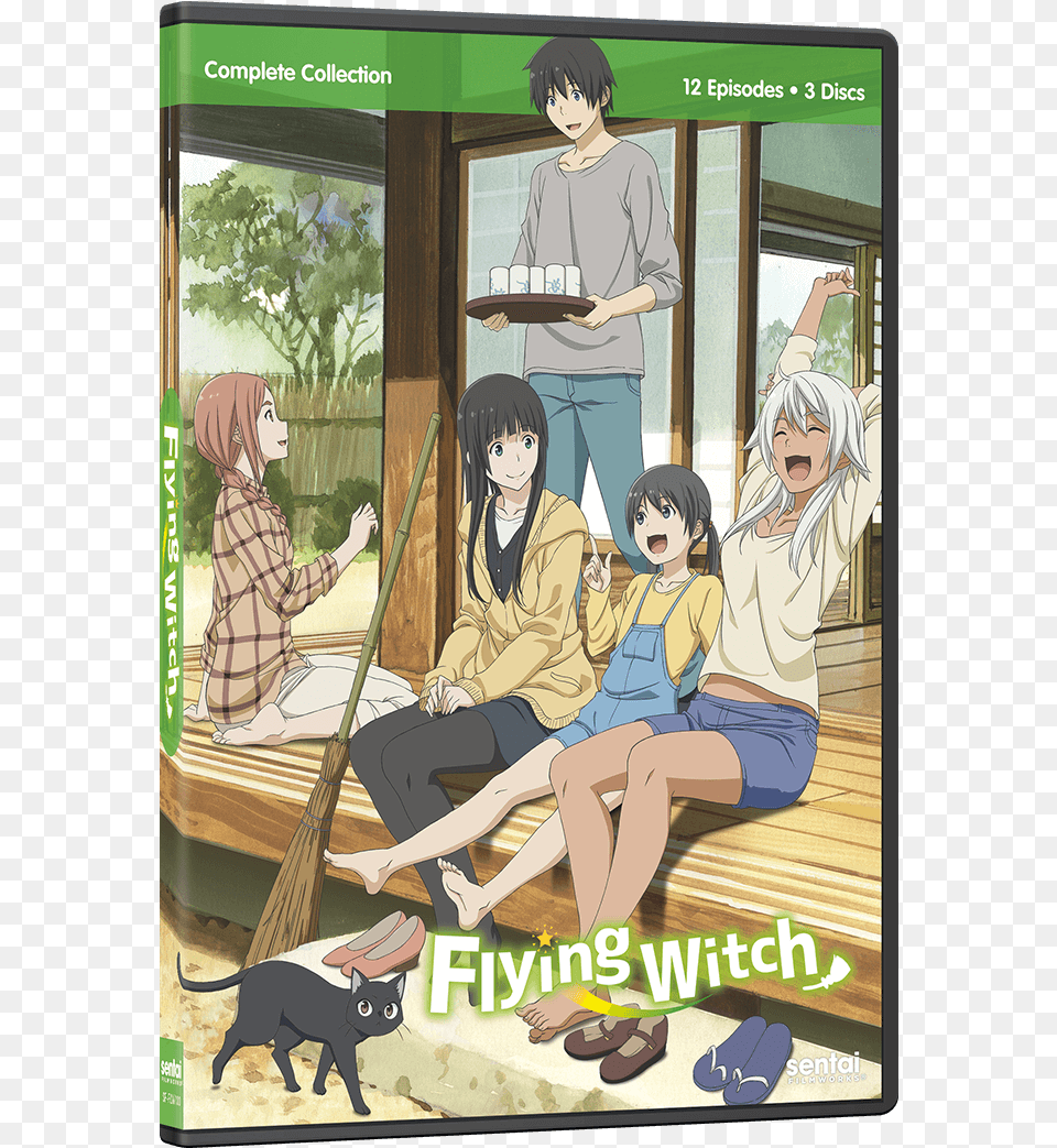 Flying Witch Anime Logo, Publication, Book, Comics, Adult Free Transparent Png