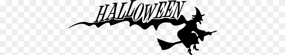 Flying Witch Halloween Banner Vector Clip Art, Nature, Night, Outdoors, Astronomy Free Png Download