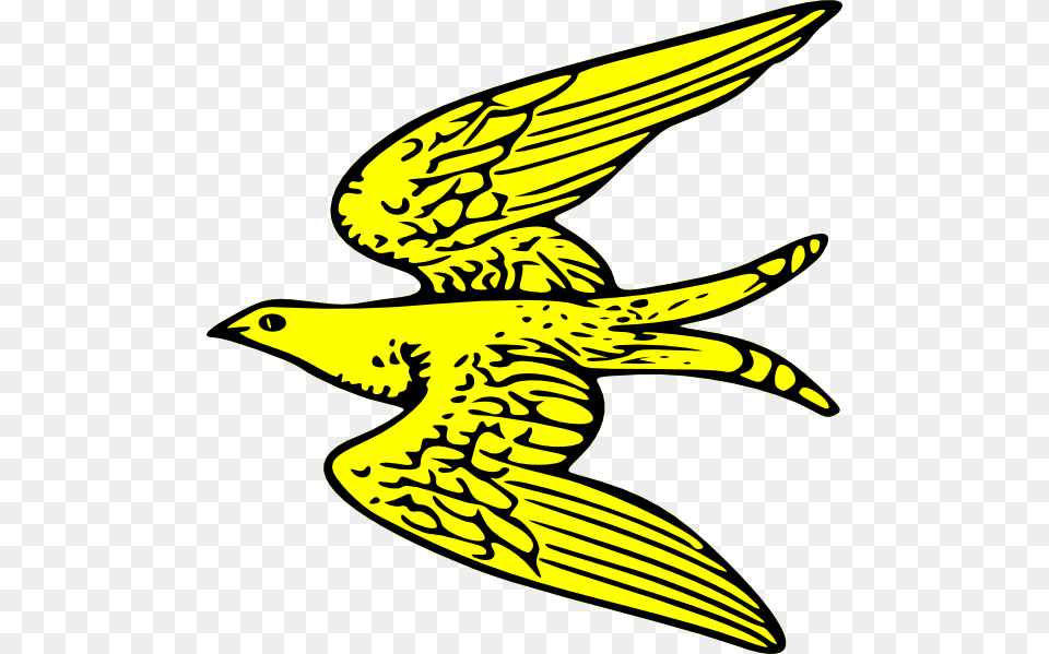 Flying Yellow Bird Clip Art Vector, Animal, Fish, Sea Life, Shark Free Transparent Png