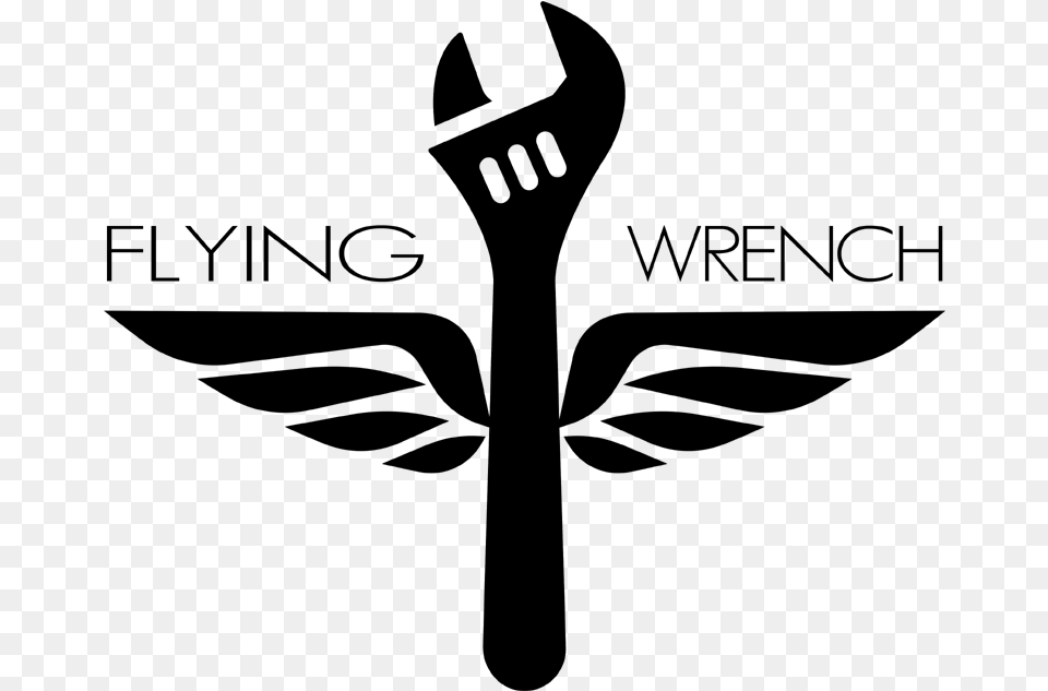 Flyingwrench Logo Illustration, Cutlery, Fork, Blackboard Png Image