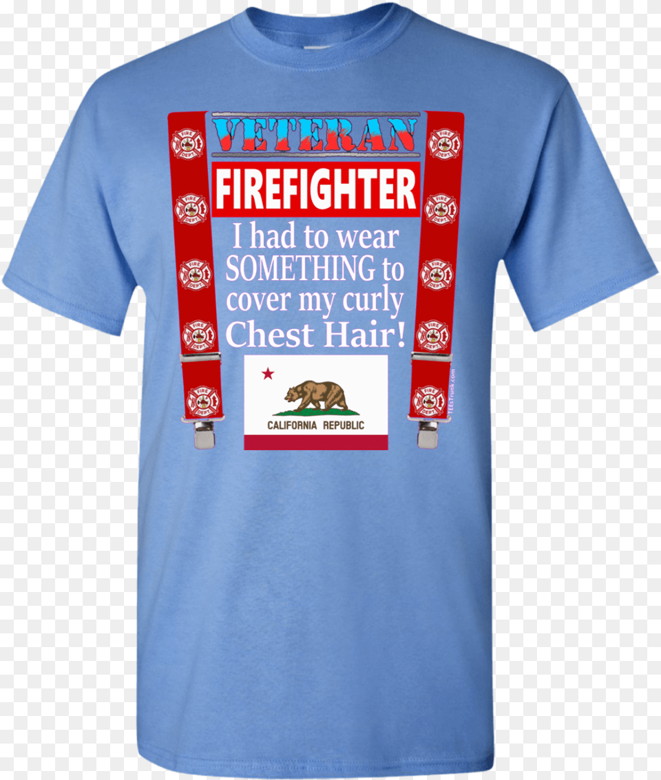 Fmf Ca Vet Firefighter Chest Hair G500 Gildan, Clothing, T-shirt, Shirt Free Png