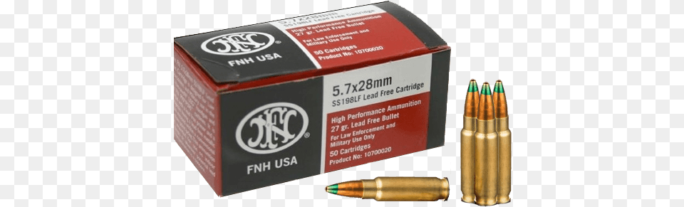 Fn 57 Ammo, Ammunition, Weapon, Bullet Free Png Download