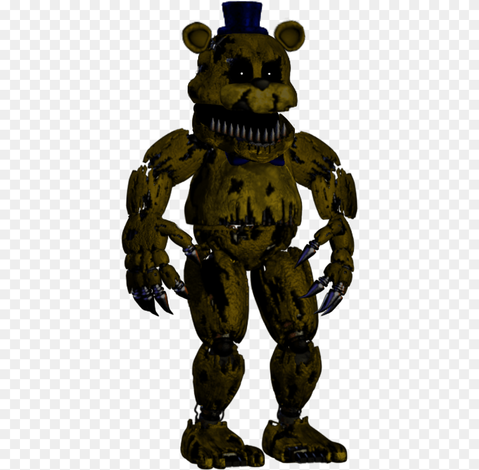 Fnaf 1 Nightmare Golden Freddy Five Nights At Freddy39s Nightmare Freddy 5 Inch Action, Animal, Dinosaur, Reptile Free Png