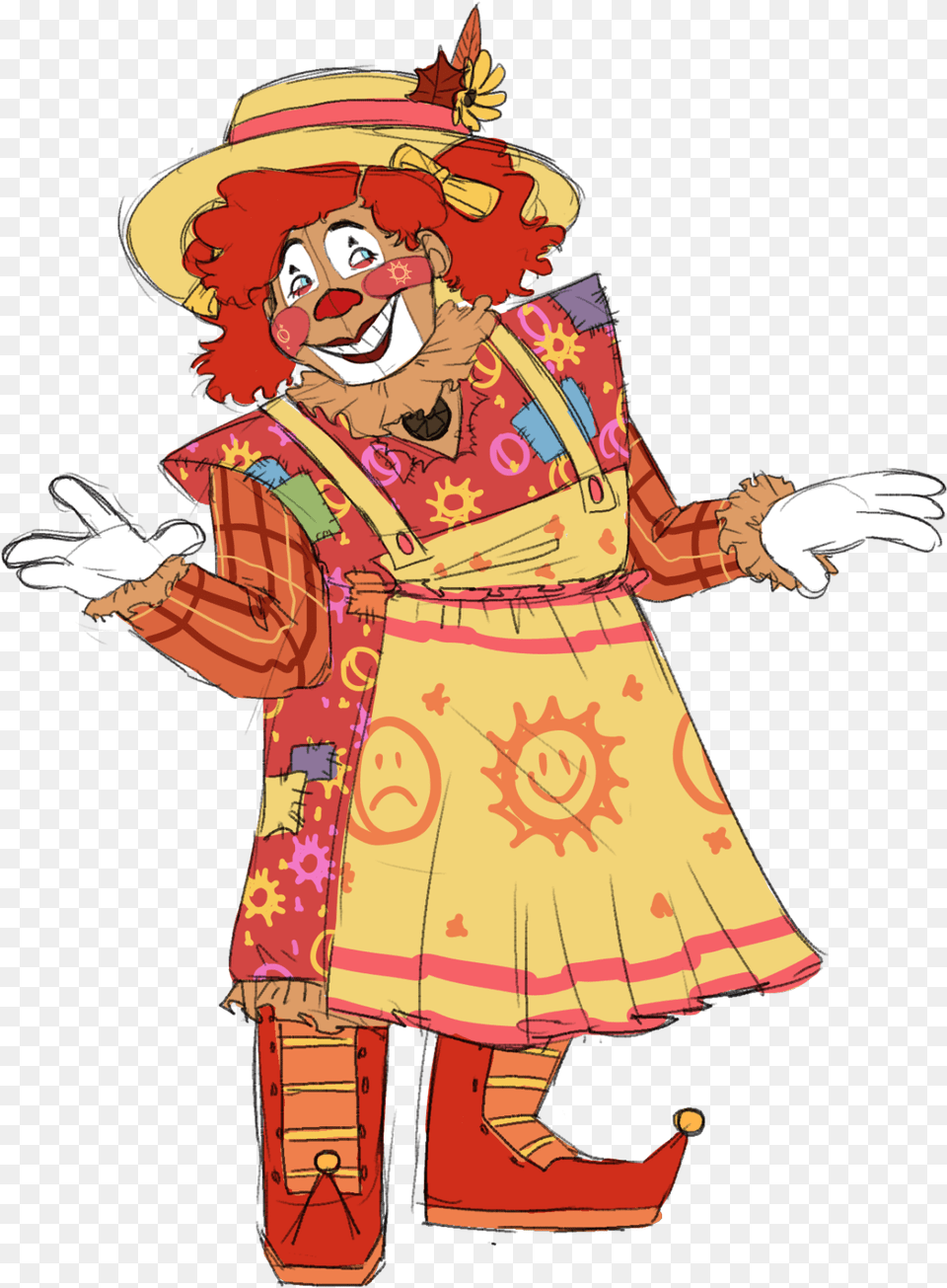 Fnaf, Person, Performer, Clown, Face Free Png Download