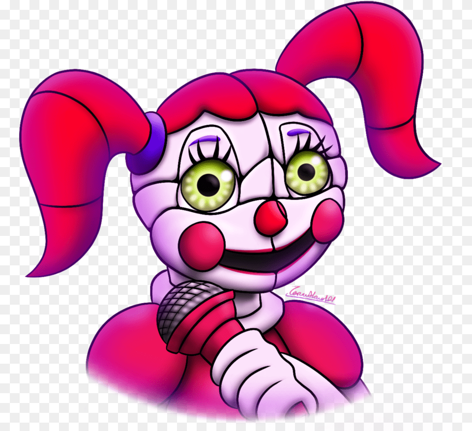 Fnaf By Zoruathewolf On Jpg Library Stock Baby From Sister Location, Person, Purple, Clown, Performer Free Transparent Png