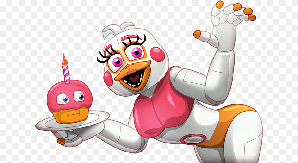 Fnaf Funtime Chica Ucn Download Ultimate Custom Night Funtime Chica, Baby, Person, Cartoon, Face Free Transparent Png