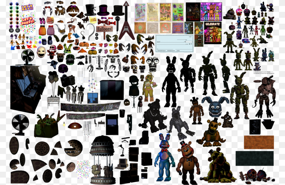 Fnaf Photoshop Resources Clipart Five Nights At Freddy Parts Fnaf, Art, Collage, Person Free Png Download