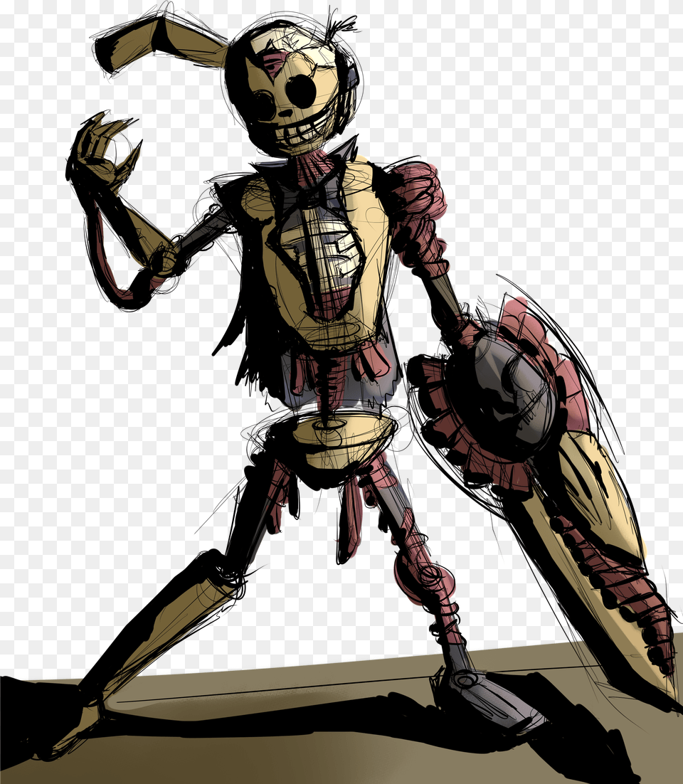 Fnaf Stylized Scraptrap, Adult, Male, Man, Person Free Png