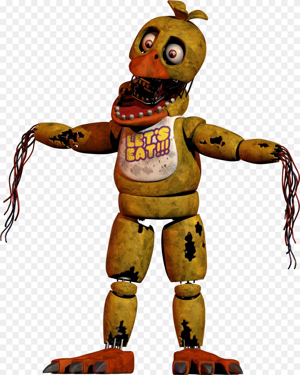 Fnaf Withered Chica Model, Toy Free Transparent Png
