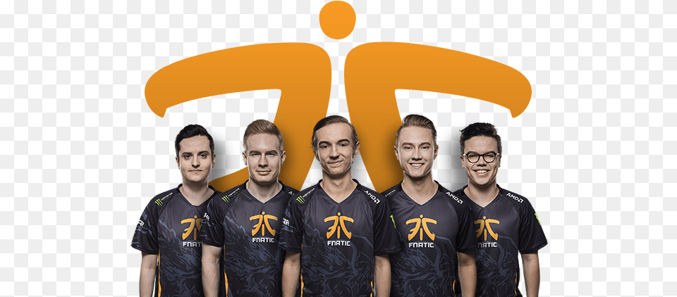 Fnatic Qualified For Worlds 2017 By Winning The Eu Fnatic Lol Team 2018, People, Clothing, Groupshot, T-shirt Png
