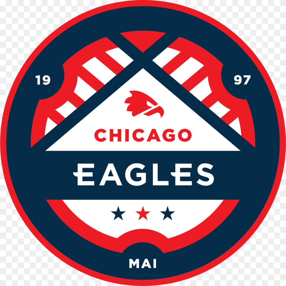 Fnl Chicago Eagles Cmyk Color Charlotte Eagles Logo, Badge, Symbol, Emblem, Road Sign Free Transparent Png
