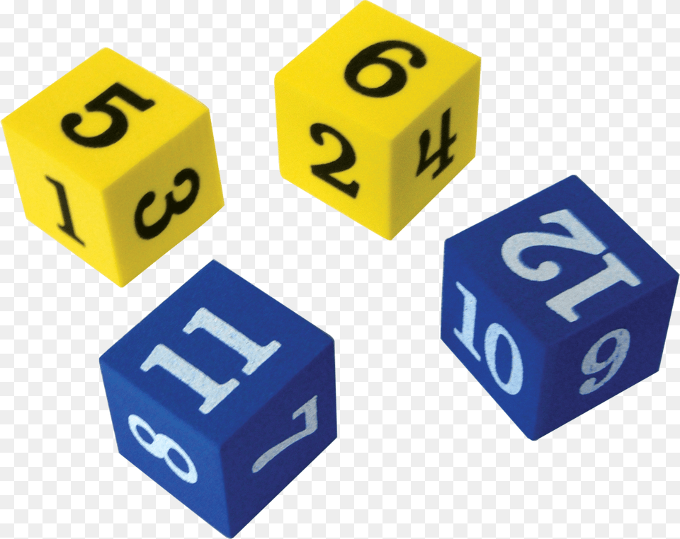 Foam Numbered Dice Mathematics, Text, Game, Number, Symbol Free Png