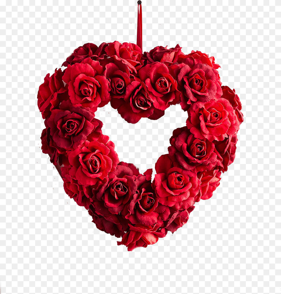 Foam Rose Heart Wreath, Flower, Plant, Flower Arrangement Free Png Download