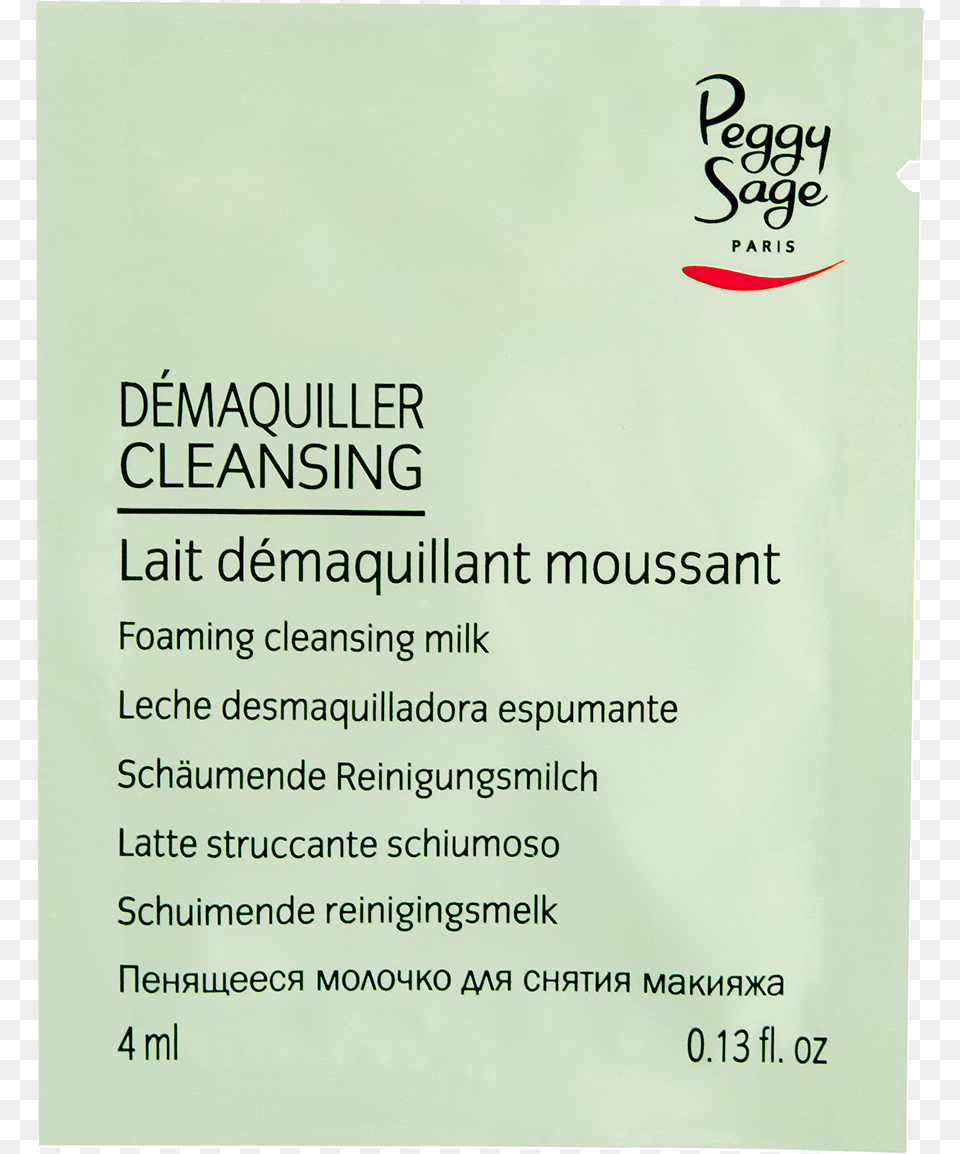 Foaming Cleansing Milk Peggy Sage, Advertisement, Book, Publication, Poster Free Transparent Png
