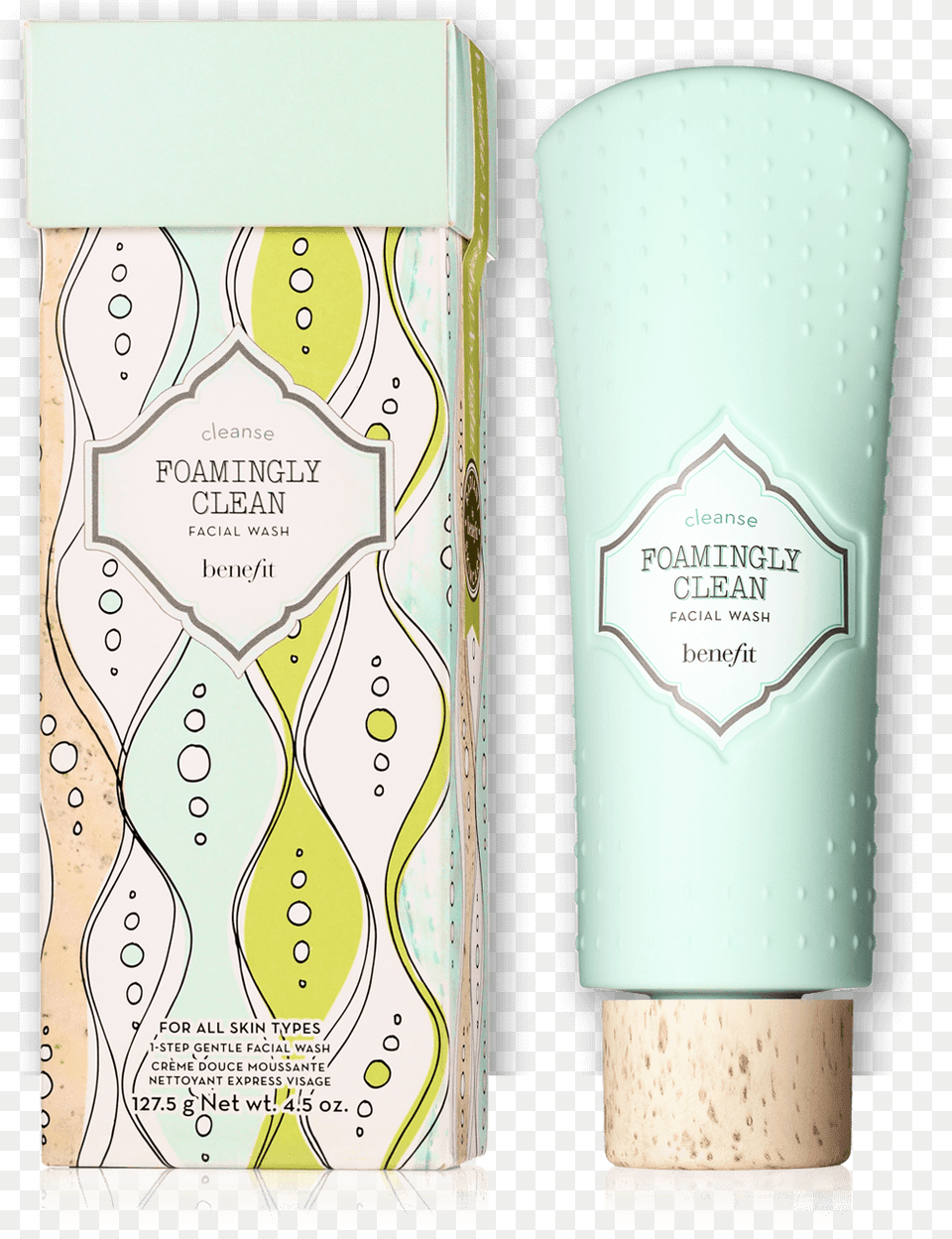 Foamingly Clean Facial Wash Benefit Cosmetics Face Wash, Tape, Bottle, Cream, Dessert Png Image