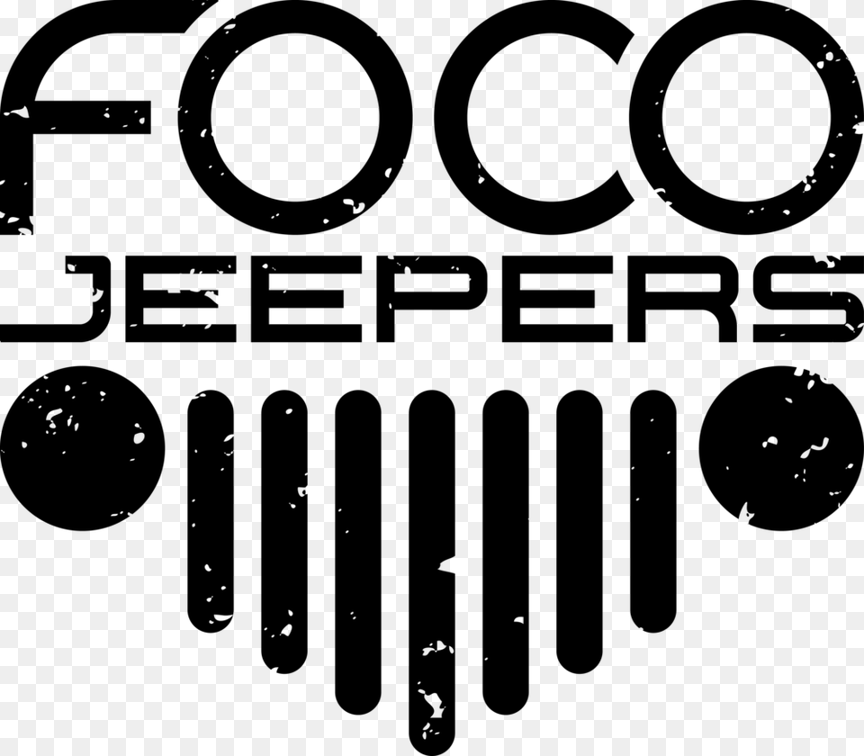 Focojeepers Logomain Distressed Circle, Gray Png Image