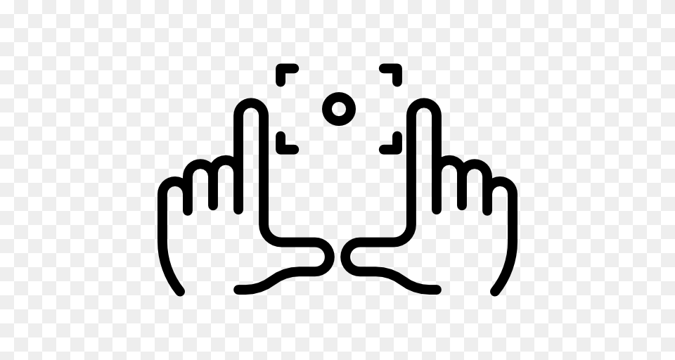 Focus Hand Photo Camera Photogprah Gestures Picture Icon, Gray Free Transparent Png