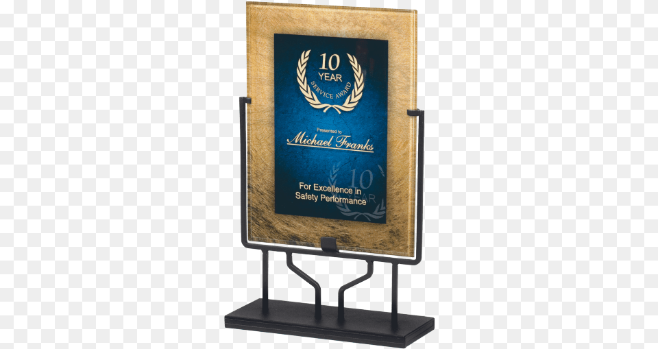 Focus Series Bluegold 875 X 1175 Plaque With Iron Stand Poster Frame, Advertisement, Text, Business Card, Paper Free Png Download