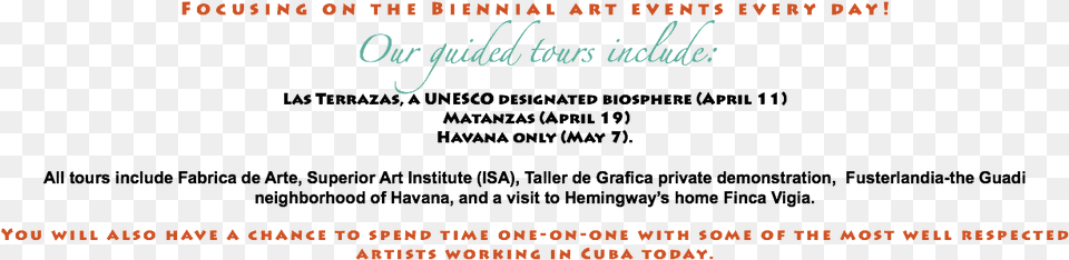 Focusing On The Biennial Art Events Every Day Our Guided Fbrica De Arte Cubano, Text, Book, Publication Png Image