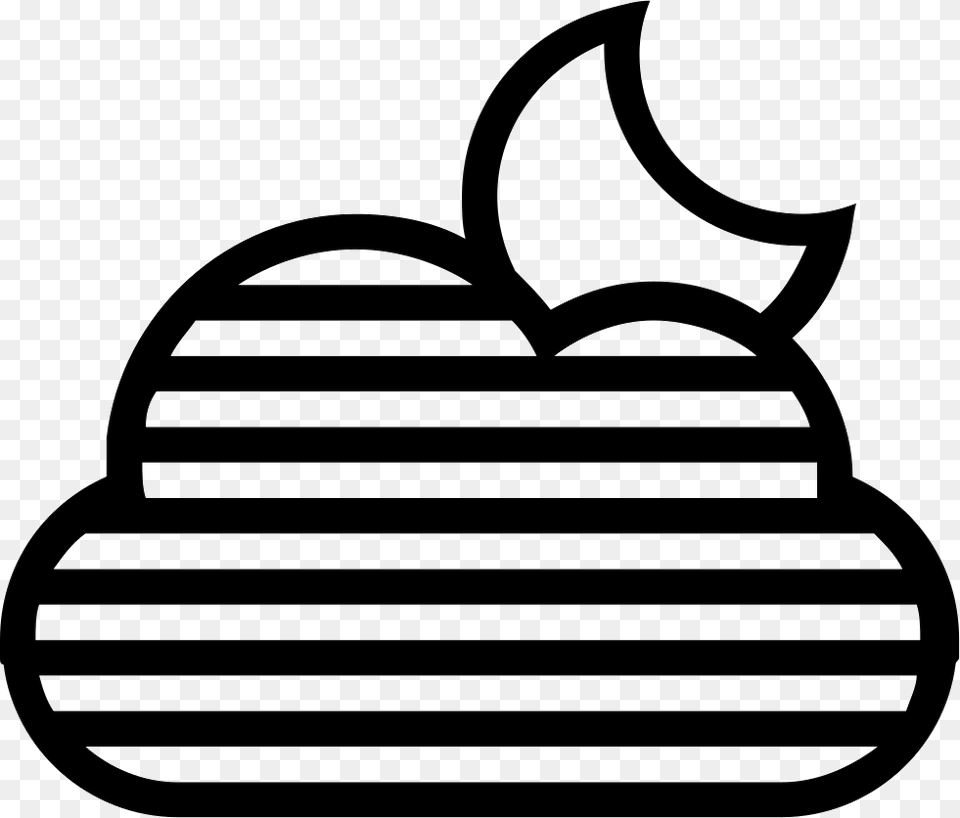 Fog Night Symbol Of Striped Cloud Hiding The Moon Comments Foggy White And Black Clipart, Ammunition, Grenade, Weapon, Stencil Png Image