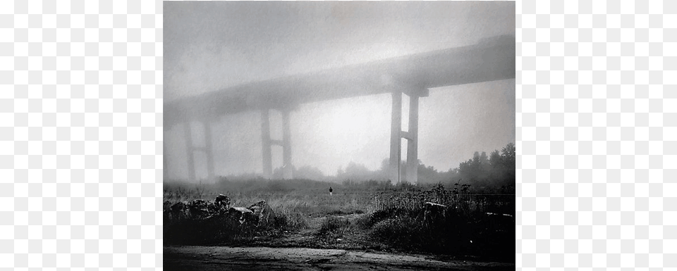 Foggy Day And The High Bridge Monochrome, Nature, Outdoors, Weather, Fog Free Png