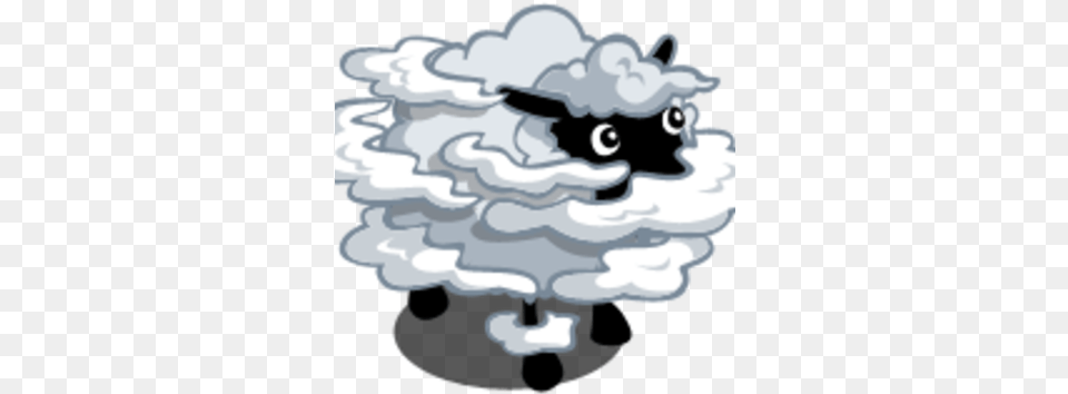 Foggy Sheep Cartoon, Outdoors, Nature Png Image