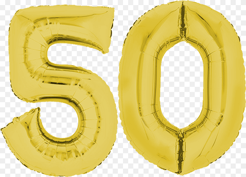 Foil Balloon 80cm Gold Lettering Gold Number 5 Balloon, Symbol, Text Free Transparent Png
