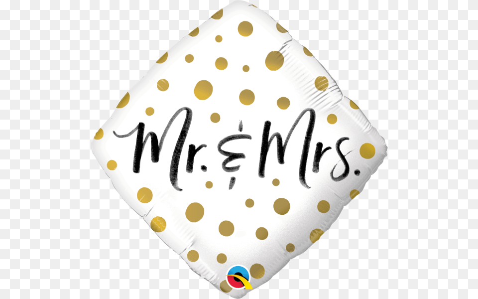 Foil Balloon Mr Amp Mrs Gold Dots, Birthday Cake, Cake, Cream, Dessert Free Transparent Png