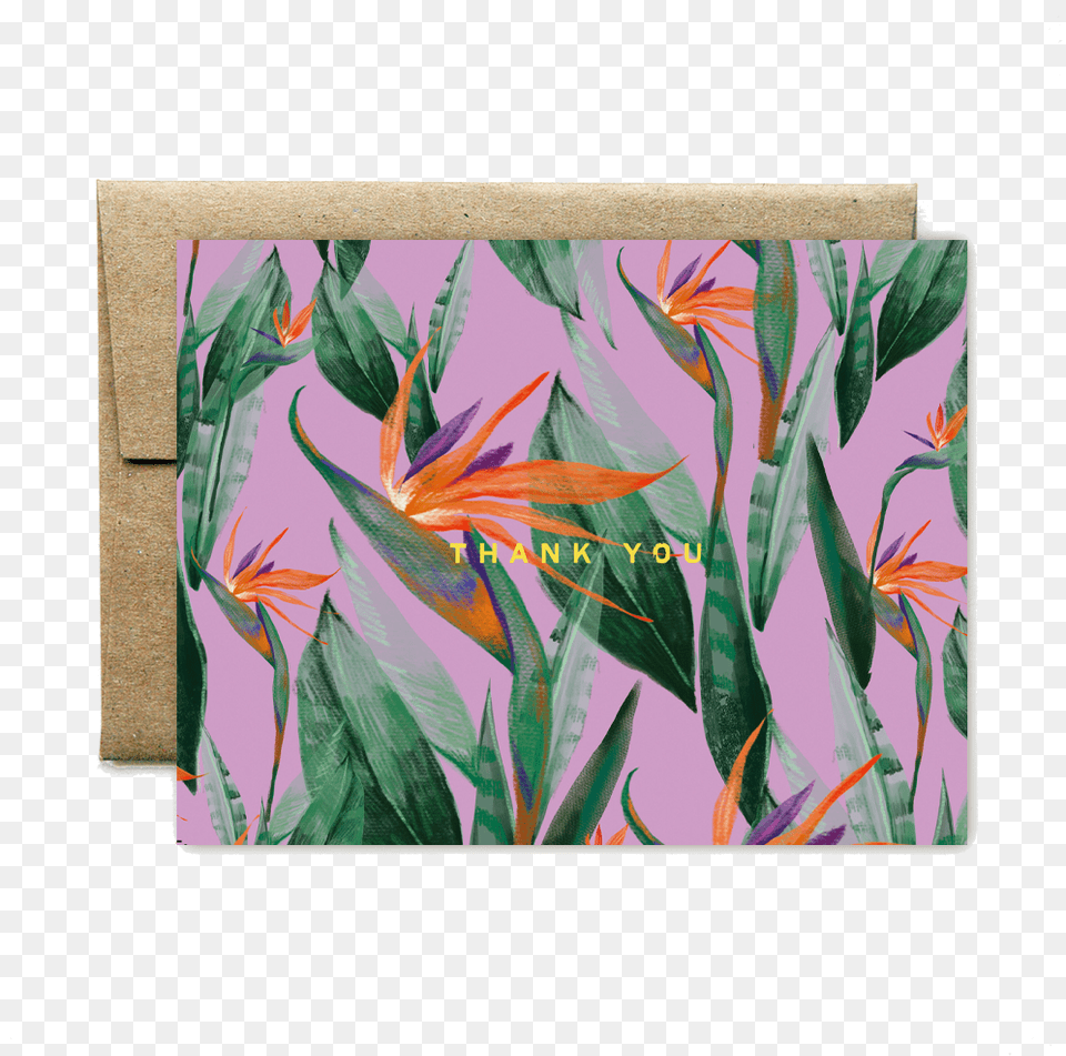 Foil Bird Of Paradise Thank You Set Bird Of Paradise, Art, Canvas, Modern Art, Floral Design Png Image