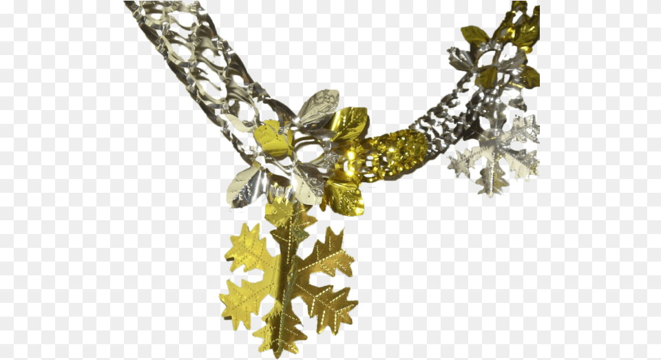Foil Garlands Christmas Hanging Decorations Snowflakes Necklace, Accessories, Jewelry, Diamond, Gemstone Png Image