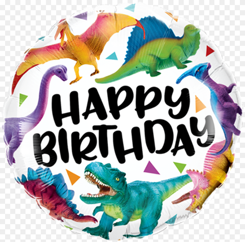 Foil Printed Happy Birthday Dinosaur Balloon Happy Birthday 2 Dinosaurier, Animal, Reptile, Birthday Cake, Cake Free Png