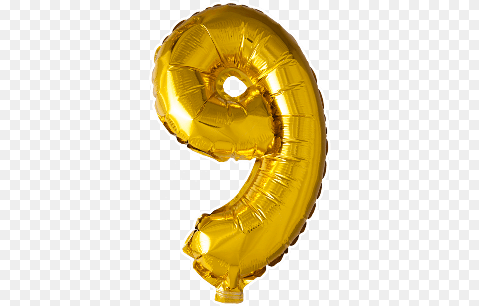 Foilballoon No 9 40u0027u0027 Gold 40u0027u0027 Numbers Foil Balloons Ballon 9, Clothing, Hardhat, Helmet, Number Free Transparent Png