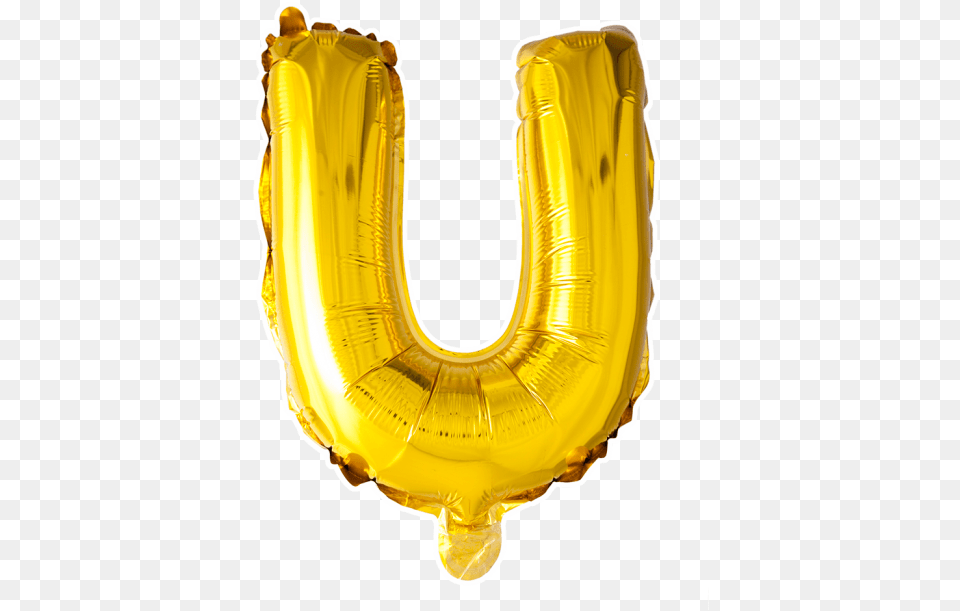 Foilballoon U 40 U Balloon Letters, Banana, Plant, Produce, Fruit Free Png