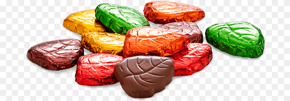 Foiled Fall Leaves Chocolate, Food, Sweets, Candy, Aluminium Free Png Download