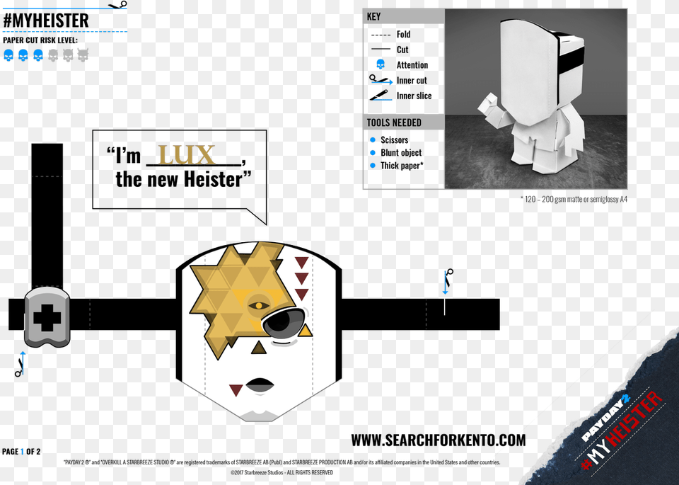 Fold Your Own Paperheister Payday 2 Myheister Winner Png Image