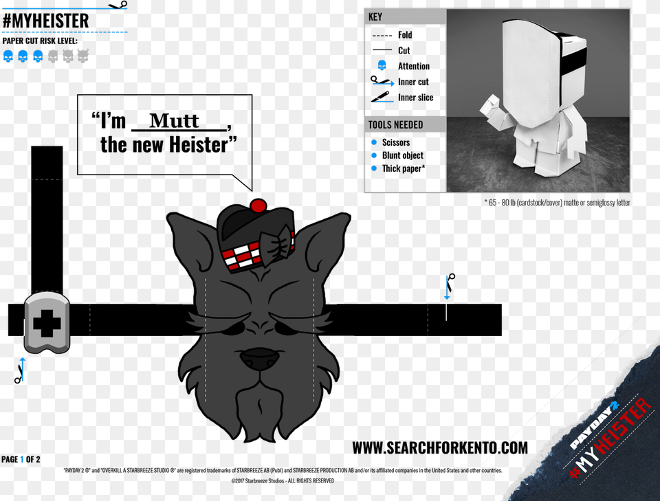 Fold Your Own Paperheister Payday 2 Myheister Winner, Toy, Person, Electronics, Hardware Free Transparent Png