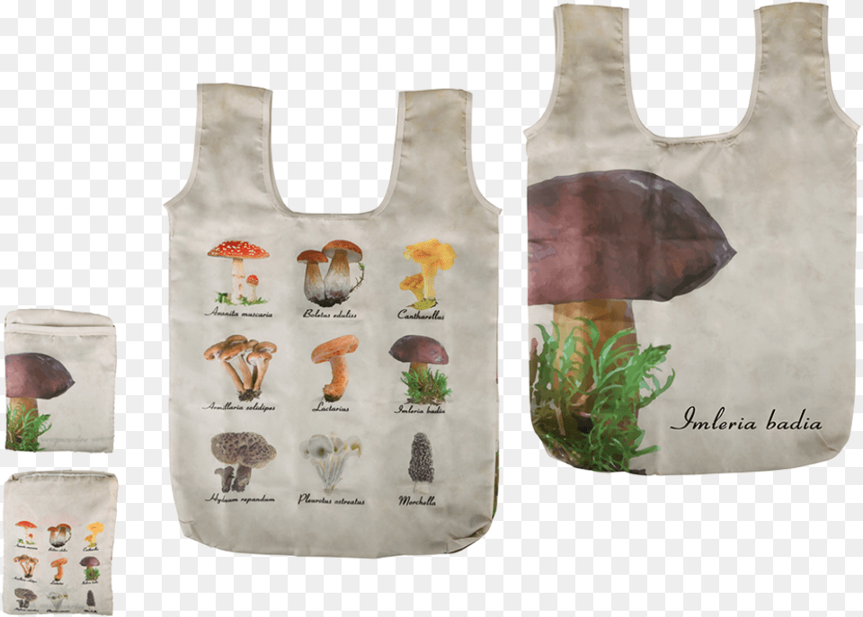 Foldable Bag Mushrooms Frog, Plant, Fungus, Shopping Bag Png Image