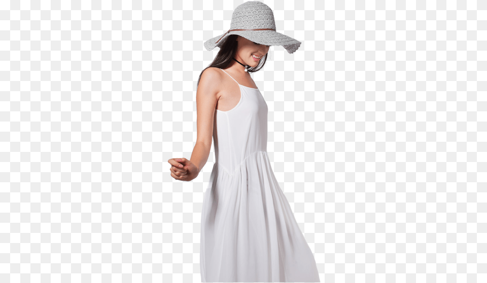 Foldable Brimmed Straw Summer Hat Hat, Adult, Sun Hat, Person, Female Free Png