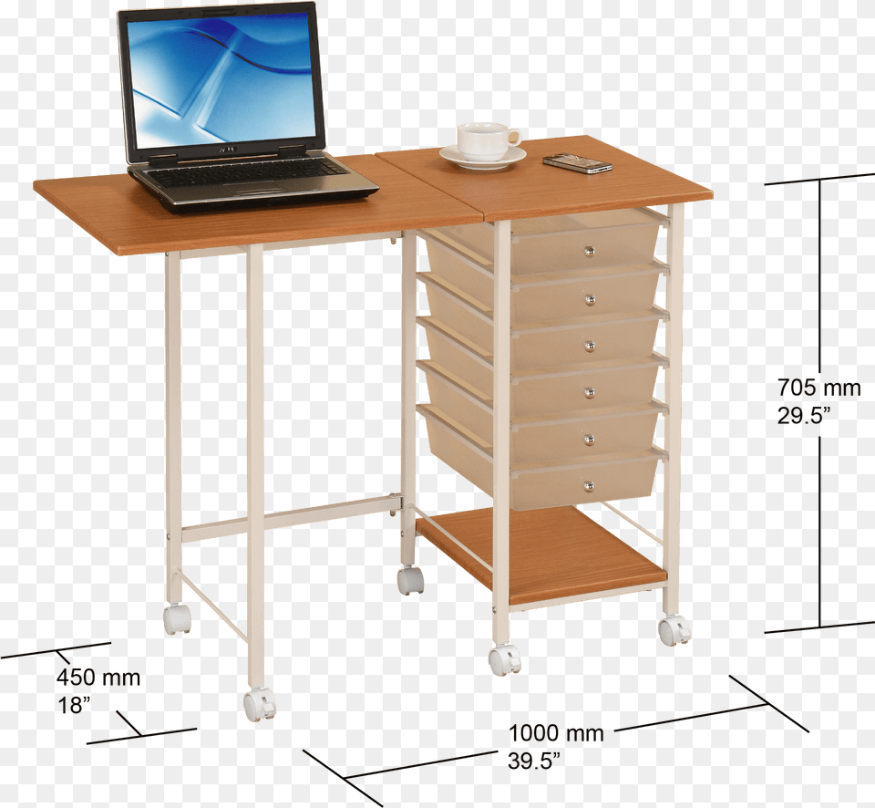 Foldable Student Desk W6 Drawers Table, Computer, Furniture, Electronics, Drawer Png Image