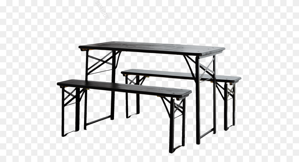 Foldable Table Bench Set Black, Coffee Table, Desk, Dining Table, Furniture Png