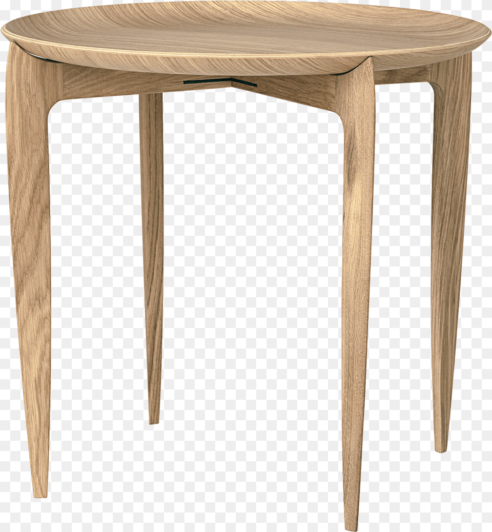 Foldable Tray Table 45 Cm Oak Fritz Hansen Fritz Hansen Tray Table, Coffee Table, Dining Table, Furniture, Wood Png Image