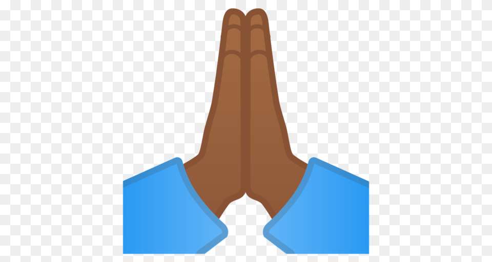 Folded Hands Medium Dark Skin Tone Emoji, Body Part, Finger, Hand, Person Free Png